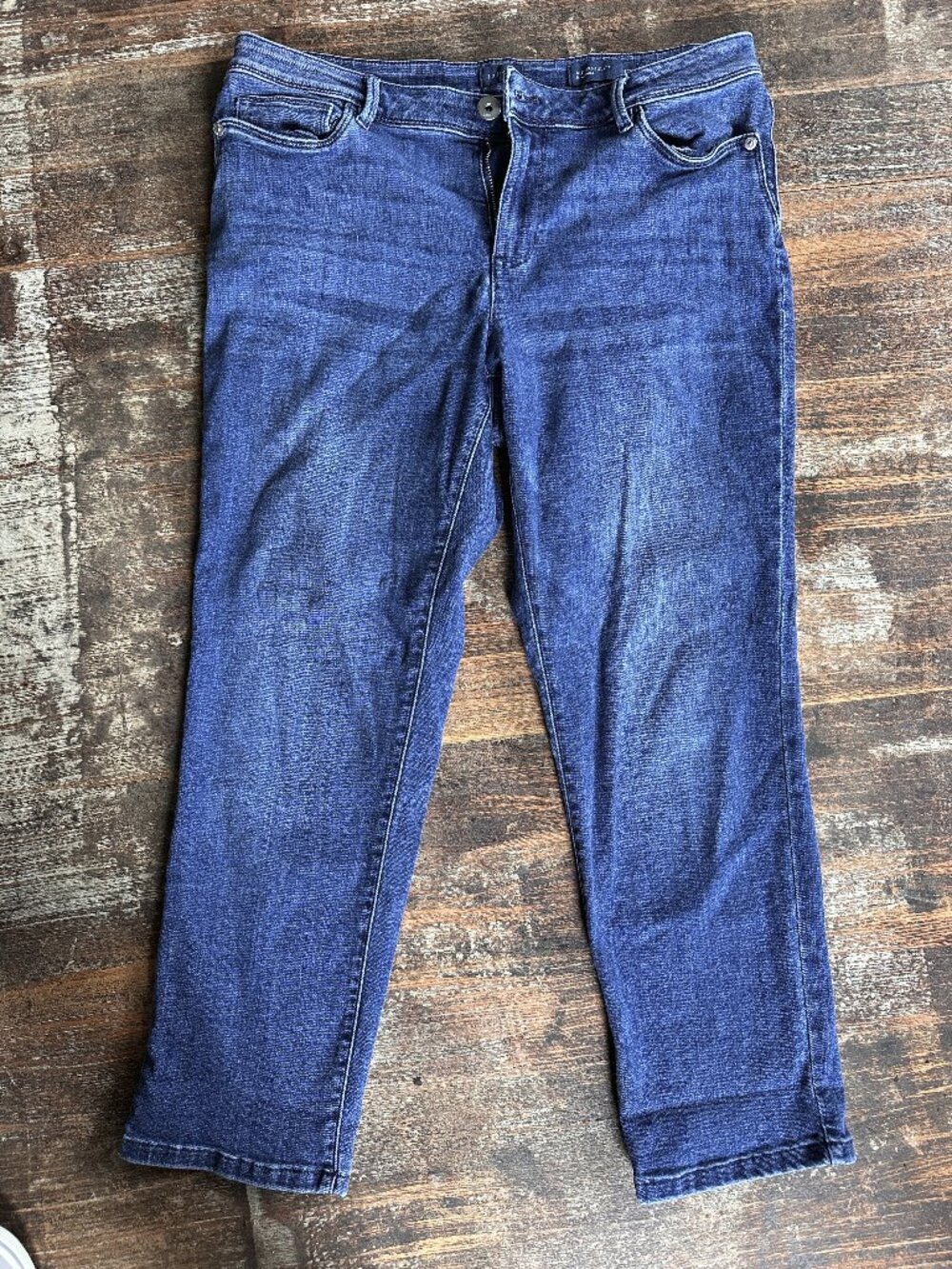 J.Jill Slim Ankle Jeans Womens 12P Medium Wash Petite Stretch Denim